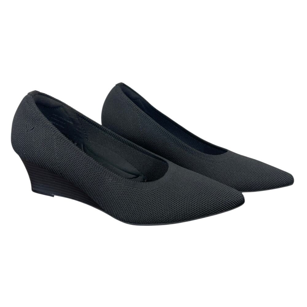 Chic Black Wedge Heels - Picture 7 of 13